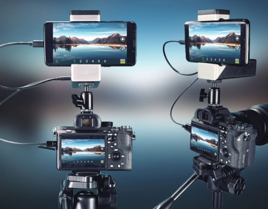 VidiMo: live video production solution with a smartphone and camcorder